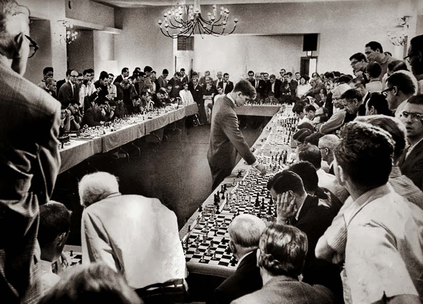 Prueter - Simultaneous - Blindfolded Chess Exhibition