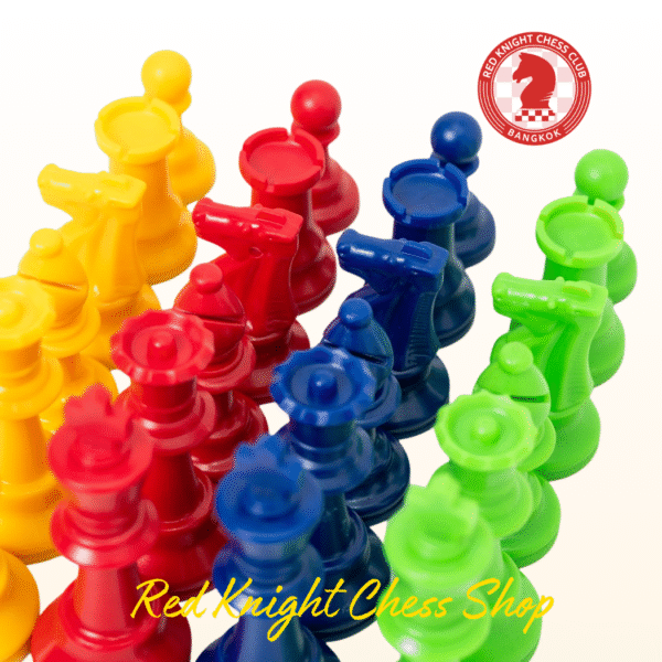 Colorful Green-Blue Plastic Chess Pieces
