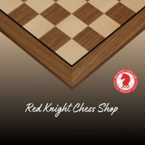 Professional Wooden Chess Board - Walnut with Black Stripe